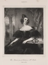 Young Woman with a Fan Seated at a Table