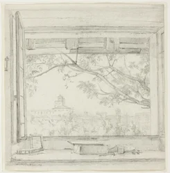 View of the Villa Medici and Sta Trinità dei Monti from Ingres