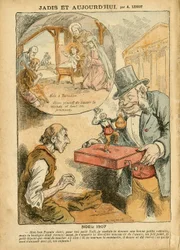Illustration of Achille Lemot in Le Pelerin - Formerly and Today - Retirement Workers