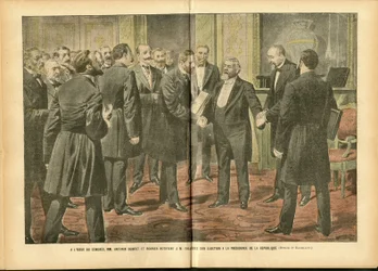 Illustration of Achille Lemot in Le Pelerin, 28/01/06 - Elections, President of the Republic - Fallieres Armand