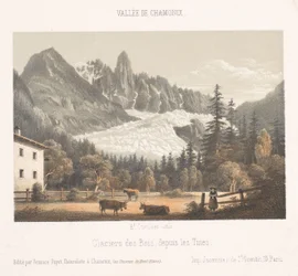 View of Chamonix and Mont Blanc from the North