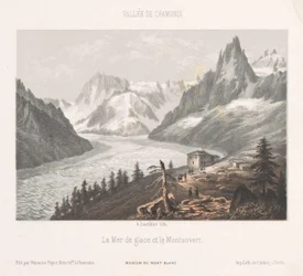 View of Le Chapeau Near the Mer-de-Glace Glacier