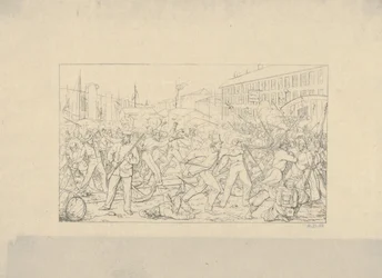 Battle in Baltimore, April 19, 1861 from Confederate War Etchings