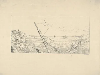 Stone Blockade off Charleston, South Carolina from Confederate War Etchings