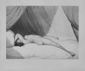 Nude Reclining on Curtained Bed [Emma Hamilton], November 1, 1797