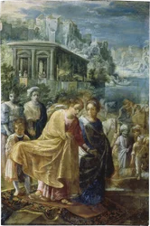 The Frankfurt Altarpiece of the Exaltation of the True Cross: The Embarkation of the Empress Helena (left)