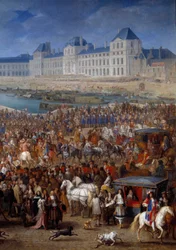 Courtyard and Bastards (Detail of Louis XIV Crossing the Pont Neuf)