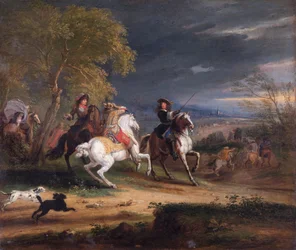 French Generals Arriving Before a Town