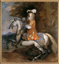 Lord William Cavendish, later 4th Earl and 1st Duke of Devonshire on horseback