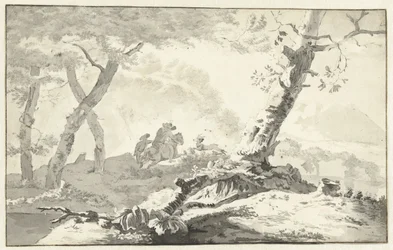 Deer Hunt in a Mountainous Landscape