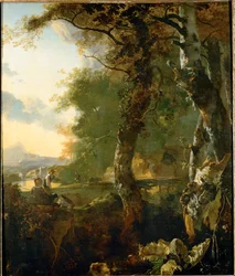 Landscape with Trees and Shepherds
