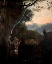 Mountainous Landscape with Peasants, Cows and Goats
