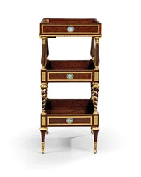 Late Louis XVI Ormolu and Cameo-Mounted Burr Yew Wood and Mahogany Table Travailleuse