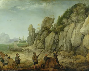 Wild Goat Hunting on the Coast (detail)