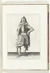 Exercise with Shield and Spear: The Soldier Standing at Rest with the Shield on the Back (No. 27), 1618