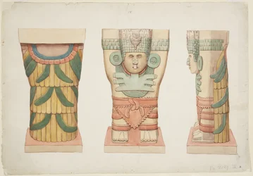 Caryatid from the outer chamber, Temple A, ball court, Chichen Itza