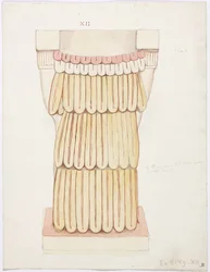 Caryatid from the outer chamber, Temple A, ball court, Chichen Itza, Mexico