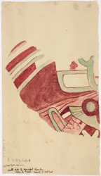 Copy of a fragment of a wall painting from Teotihuacan, Mexico State