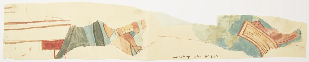 Copy of a Fragment of Wall Painting at Casa de las Monjas, Chichen Itza, Yucatan, Mexico
