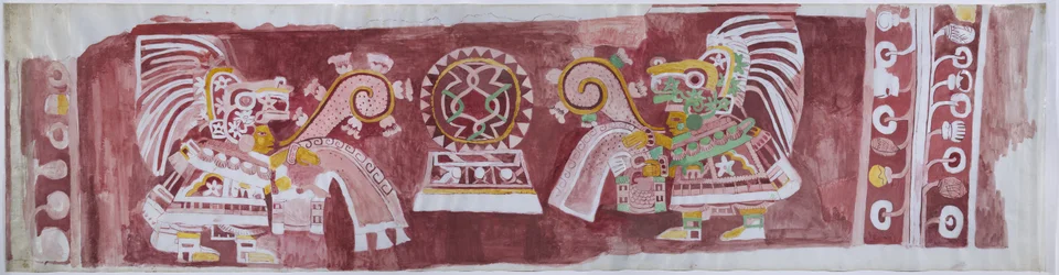 Copy of a Wall Painting from the Casa de Barrios at Teopancaxco, Teotihuacan, Mexico State