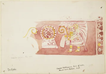 Fresco from Casa de Barrios, Teopancaxco, Teotihuacan, Mexico
