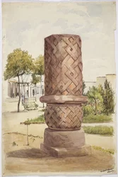 Statue or column at Otumba, Mexico