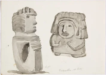 Stone figures at Papantla, Mexico
