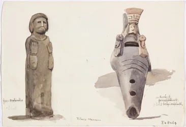 Stone figures from Malinalco, Toluca, Mexico