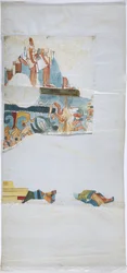 Tracing of Mural from a Vault in a Large Chamber, Casa de Monjas, Chichen Itza, Mexico