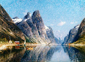 A Norwegian Fjord Scene