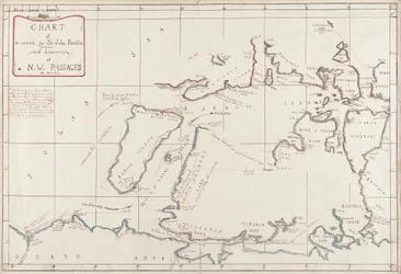 Chart of the search for Sir John Franklin and discovery of the North West Passage