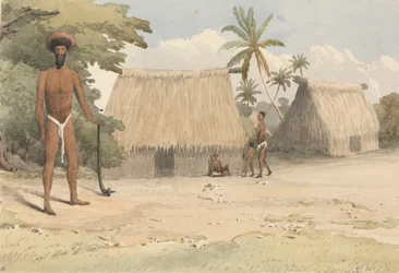 Feejee Hair-Dressing; from One of Tanoa