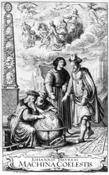 Frontispiece to Machina Coelestis by Johannes Hevelius, Engraved by Jeremias Falck, 1673