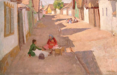 Village Street in Hungary