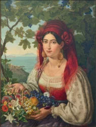 Adolf Senff, Portrait of an Italian Woman