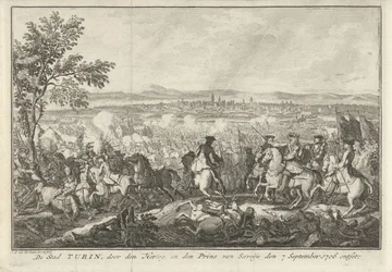 Relief of Turin, 1706 The City of Turin, Relieved by the Duke and the Prince of Savoy on September 7, 1706 (title on object)
