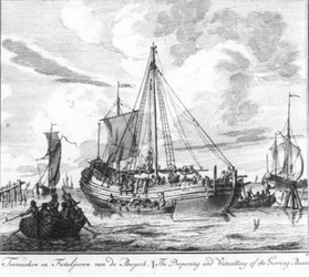 “Toemaaken en fictaljeeren van de buysch” (no. 4 from the series Herring Fishing)