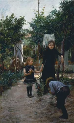 Children in garden