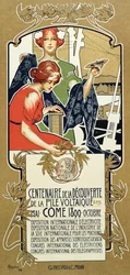 Poster advertising the Centenary of the Discovery of the Voltaic Pile, 1899