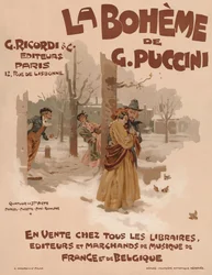 Poster for the Opera La Bohème by Giacomo Puccini