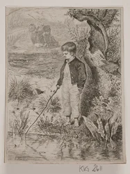 A Boy Fishing
