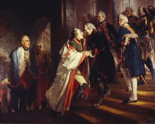 Meeting of Frederick II with Emperor Joseph II in Neisse in 1769