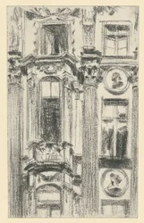 Detail of the Central Projection of the Palais du Saxe in Dresden