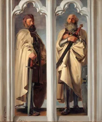 The Grand Masters Siegfried von Feuchtwangen and Ludger von Braunschweig. Design for Paintings in the Marienburg