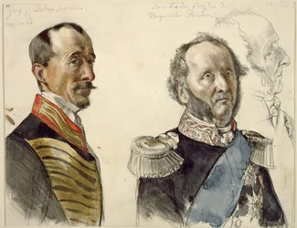 Dr. von Zander and Count zu Dohna-Schlodien. Study for the Painting "The Coronation of Wilhelm I in Königsberg"