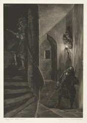 Essay on Stone with Brush and Scraper: Chase on the Winding Staircase