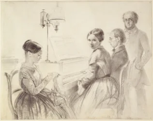 Family at the grand piano