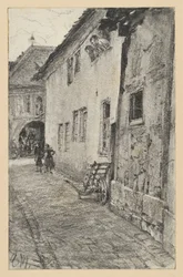 Alley with a View of a Round-Arched Passage through a House