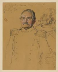 General von Wussow, portrait study for "The Coronation of Wilhelm I in Königsberg"