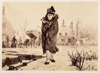 Councillor Walther comes forward, wrapped in his cloak. Behind him is his unharnessed travel carriage, for Heinrich von Kleist